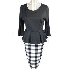 Black and White Bodycon Dress